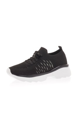  Kent Shop Siyah Triko 4 Cm Kadın Spor Ayakkabı