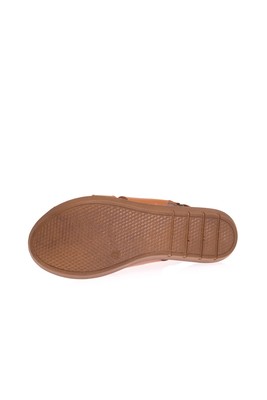  Kent Shop Taba 6 Cm Hakiki Deri Comfort Kadın Sandalet
