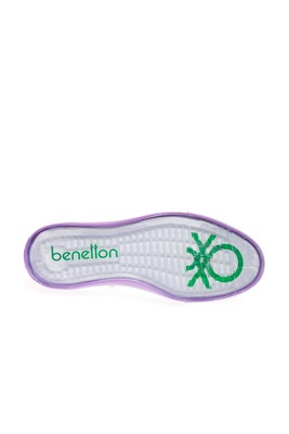  Benetton Beyaz 2 Cm Keten Kadın Spor Ayakkabı