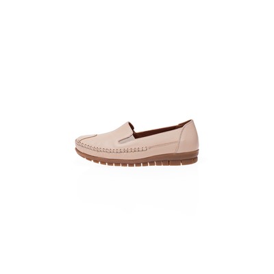  Kent Shop Bej %100 Deri Kadın Comfort Ayakkabı