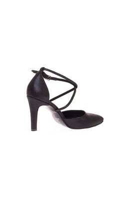 Kent Shop Siyah Sıvama 9 Cm Taşlı Kadın Topuklu Ayakkabı