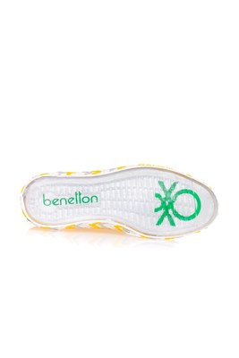  Benetton Sarı 2 Cm Keten Kadın Spor Ayakkabı