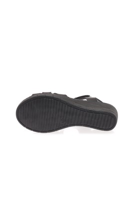  Kent Shop Siyah 6 Cm Hakiki Deri Comfort Kadın Sandalet