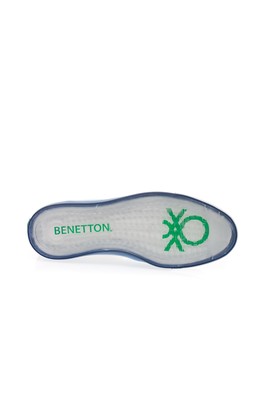  Benetton Gri 2 Cm Keten Kadın Spor Ayakkabı