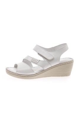  Kent Shop Beyaz 6 Cm Hakiki Deri Comfort Kadın Sandalet