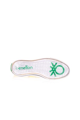  Benetton Sarı 2 Cm Keten Kadın Spor Ayakkabı
