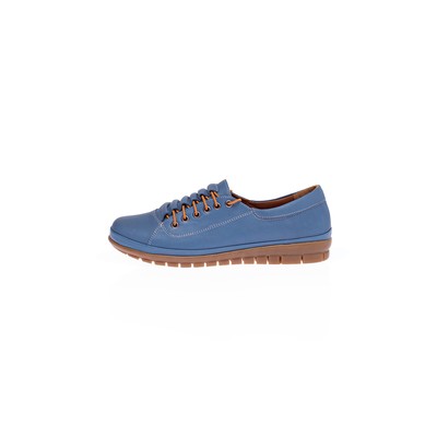  Kent Shop Mavi %100 Deri Kadın Comfort Ayakkabı