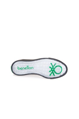  Benetton Sıyah-Sıyah 2 Cm Keten Kadın Spor Ayakkabı