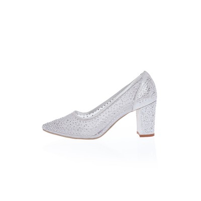  Kent Shop Gümüş 7 Cm Sindirella Kadın Topuklu Ayakkabı